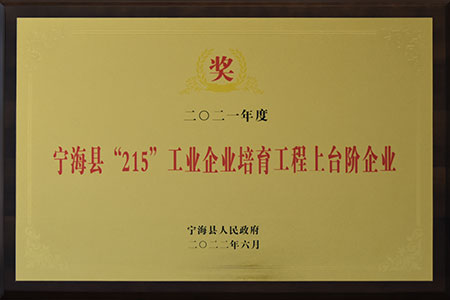 寧??h215工業(yè)企業(yè)培育工程上臺(tái)階企業(yè)